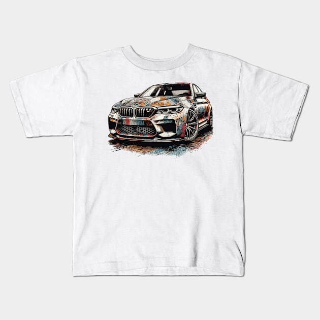 BMW M5 Kids T-Shirt by Vehicles-Art